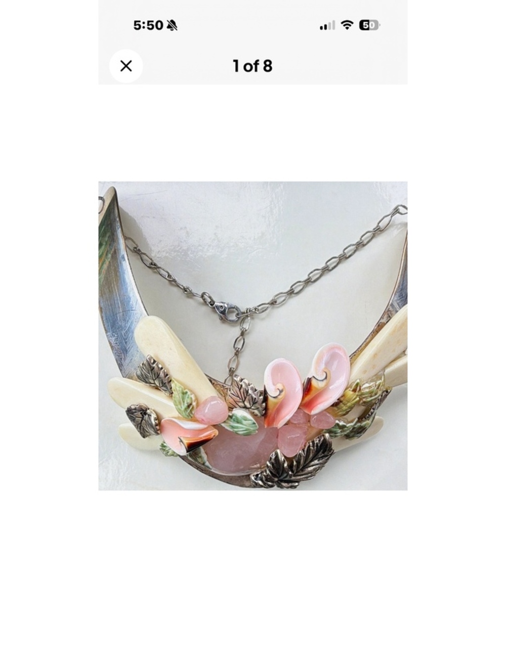 Vintage Artisan Collar Necklace - In tStyle of Whitney Kelly Jacqueline Andes